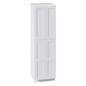 HF-TP2484: Frost White Shaker 24"W x 84"H x 24"D 5 Door & 5 Shelves Tall Shelf Pantry Cabinets