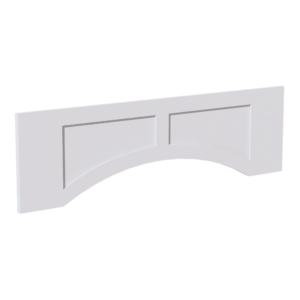 SF-VARP42: Frost White Slim Shaker 42"W x 12"H x 3/4"D Arched Valance with Raised Panel