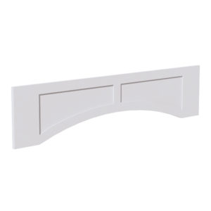 SF-VARP54: Frost White Slim Shaker 54"W x 12"H x 3/4"D Arched Valance with Raised Panel