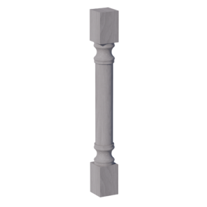 HLG-RP436: Light Gray Shaker 04"W x 36"H x 04"D Round Roman Pillar