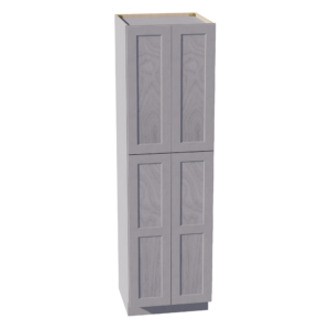HLG-TP2484: Light Gray Shaker 24"W x 84"H x 24"D 5 Door & 5 Shelves Tall Shelf Pantry Cabinets