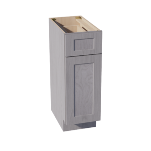 HLG-VB1221: Light Gray Shaker 12"W x 34-1/2"H x 21"D 1 Door & 1 Drawer Single Door Vanity Base Cabinets
