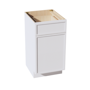 SF-VB1821: Frost White Slim Shaker 18"W x 34-1/2"H x 21"D 1 Door & 1 Drawer Single Door Vanity Base Cabinets