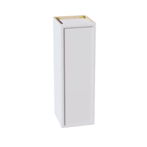 SF-W1236: Frost White Slim Shaker 12"W x 36"H 1 Door & 2 Shelves Standard Wall Cabinet