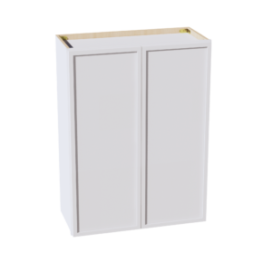 SF-W2736: Frost White Slim Shaker 27"W x 36"H 2 Doors & 2 Shelves Standard Wall Cabinet