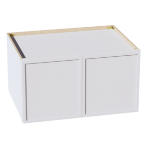 SF-W331824: Frost White Slim Shaker 33"W x 18"H x 24"D 2 Doors Standard Bridge Wall Cabinet