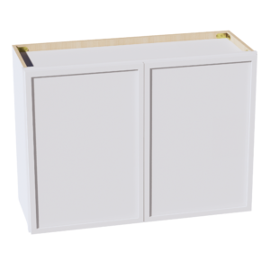 SF-W3324: Frost White Slim Shaker 33"W x 24"H 2 Doors Standard Wall Bridge Cabinet