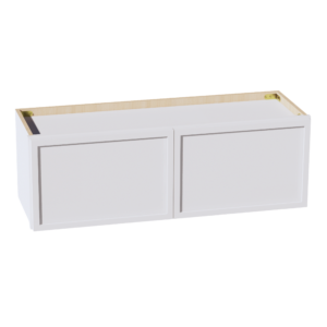 SF-W3612: Frost White Slim Shaker 36"W x 12"H 2 Doors Standard Wall Bridge Cabinet