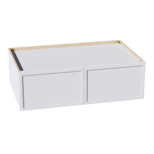 SF-W391224: Frost White Slim Shaker 39"W x 12"H x 24"D 2 Doors Standard Bridge Wall Cabinet