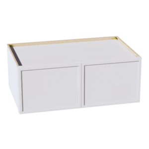 SF-W391524: Frost White Slim Shaker 39"W x 15"H x 24"D 2 Doors Standard Bridge Wall Cabinet