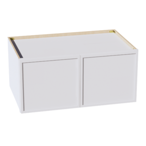 SF-W391824: Frost White Slim Shaker 39"W x 18"H x 24"D 2 Doors Standard Bridge Wall Cabinet
