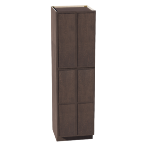 SM-TP2484: Mocha Brown Slim Shaker 24"W x 84"H x 24"D 5 Door & 5 Shelves Tall Shelf Pantry Cabinets