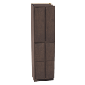 SM-TP2490: Mocha Brown Slim Shaker 24"W x 90"H x 24"D 4 Door & 5 Shelves Tall Shelf Pantry Cabinets