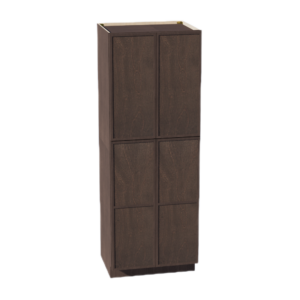 SM-TP3084: Mocha Brown Slim Shaker 30"W x 84"H x 24"D 4 Door & 5 Shelves Tall Shelf Pantry Cabinets