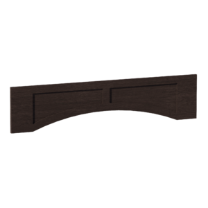 SM-VARP54: Mocha Brown Slim Shaker 54"W x 12"H x 3/4"D Arched Valance with Raised Panel