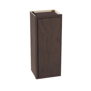 SM-W1536: Mocha Brown Slim Shaker 15"W x 36"H 1 Door & 2 Shelves Standard Wall Cabinet