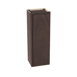 SM-W1542: Mocha Brown Slim Shaker 15"W x 42"H 1 Door & 3 Shelves Standard Wall Cabinet