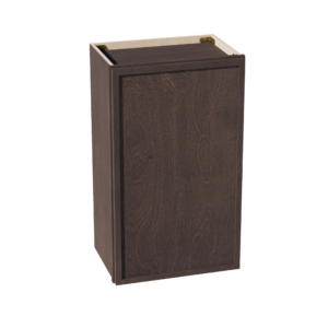 SM-W1830: Mocha Brown Slim Shaker 18"W x 30"H 1 Door & 2 Shelves Standard Wall Cabinet