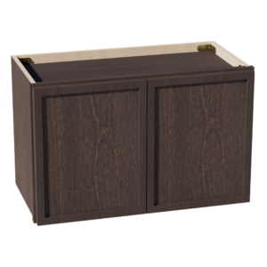 SM-W2415: Mocha Brown Slim Shaker 24"W x 15"H 2 Doors Standard Wall Bridge Cabinet