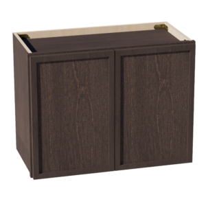 SM-W2418: Mocha Brown Slim Shaker 24"W x 18"H 2 Doors Standard Wall Bridge Cabinet