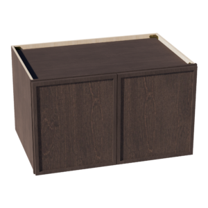 SM-W362124: Mocha Brown Slim Shaker 36"W x 21"H x 24"D 2 Doors & 1 Shelf Standard Bridge Wall Cabinet