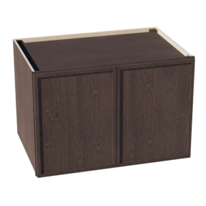 SM-W362424: Mocha Brown Slim Shaker 36"W x 24"H x 24"D 2 Doors & 1 Shelf Standard Bridge Wall Cabinet