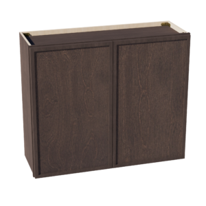 SM-W3630: Mocha Brown Slim Shaker 36"W x 30"H 2 Doors & 2 Shelves Standard Wall Cabinet