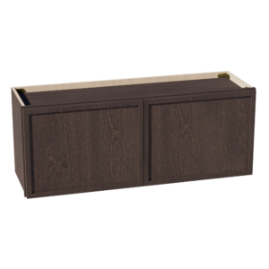 SM-W3915: Mocha Brown Slim Shaker 39"W x 15"H 2 Doors Standard Wall Bridge Cabinet