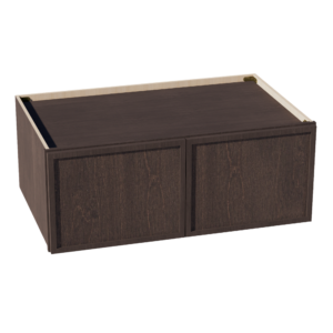 SM-W391524: Mocha Brown Slim Shaker 39"W x 15"H x 24"D 2 Doors Standard Bridge Wall Cabinet