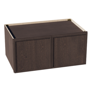 SM-W391824: Mocha Brown Slim Shaker 39"W x 18"H x 24"D 2 Doors Standard Bridge Wall Cabinet