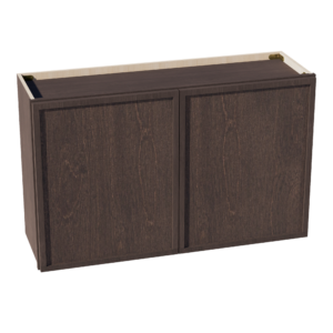 SM-W3924: Mocha Brown Slim Shaker 39"W x 24"H 2 Doors Standard Wall Bridge Cabinet