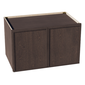 SM-W392424: Mocha Brown Slim Shaker 39"W x 24"H x 24"D 2 Doors & 1 Shelf Standard Bridge Wall Cabinet