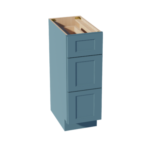 TG-VDB1221: Soft Green Shaker 12"W x 34-1/2"H x 21"D  3 Drawers Vanity Base Cabinets