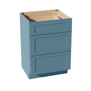 TG-VDB2421: Soft Green Shaker 24"W x 34-1/2"H x 21"D  3 Drawers Vanity Base Cabinets