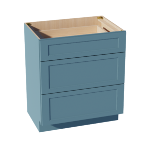 TG-VDB3021: Soft Green Shaker 30"W x 34-1/2"H x 21"D  3 Drawers Vanity Base Cabinets