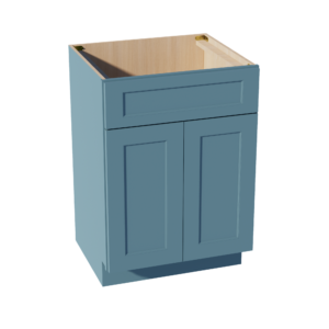 TG-VSB2421: Soft Green Shaker 24"W x 34-1/2"H x 21"D 2 Doors & 1 False Drawer Vanity Sink Base Cabinets