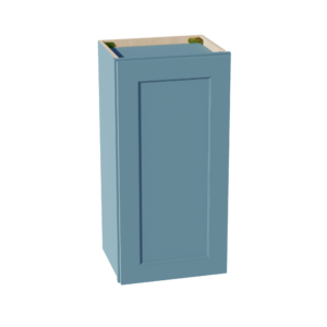 TG-W1530: Soft Green Shaker 15"W x 30"H 1 Door & 2 Shelves Standard Wall Cabinet