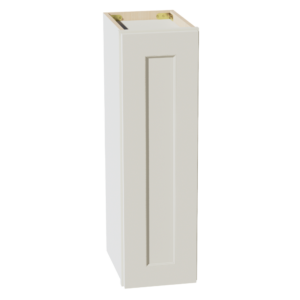 TW-W0930: Creamy White Shaker 09"W x 30"H 1 Door & 2 Shelves Standard Wall Cabinet