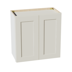 TW-W2424: Creamy White Shaker 24"W x 24"H 2 Doors Standard Wall Bridge Cabinet