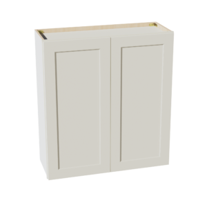 TW-W3336: Creamy White Shaker 33"W x 36"H 2 Doors & 2 Shelves Standard Wall Cabinet