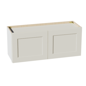 TW-W3615: Creamy White Shaker 36"W x 15"H 2 Doors Standard Wall Bridge Cabinet