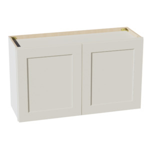 TW-W3621: Creamy White Shaker 36"W x 21"H 2 Doors Standard Wall Bridge Cabinet