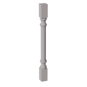 HA-RP336: Ash Gray Shaker 03"W x 36"H x 03"D Round Roman Pillar