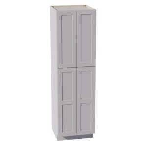 HA-TP2484: Ash Gray Shaker 24"W x 84"H x 24"D 5 Door & 5 Shelves Tall Shelf Pantry Cabinets