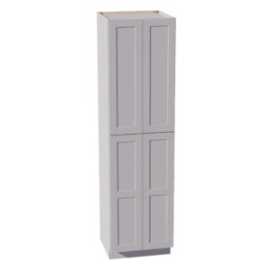 HA-TP2490: Ash Gray Shaker 24"W x 90"H x 24"D 4 Door & 5 Shelves Tall Shelf Pantry Cabinets