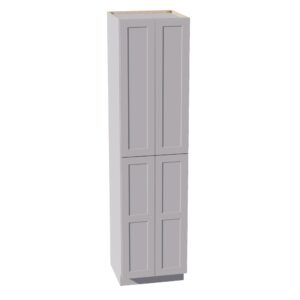 HA-TP2496: Ash Gray Shaker 24"W x 96"H x 24"D 4 Door & 6 Shelves Tall Shelf Pantry Cabinets