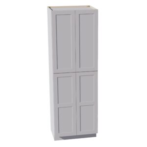 HA-TP3090: Ash Gray Shaker 30"W x 90"H x 24"D 4 Door & 5 Shelves Tall Shelf Pantry Cabinets