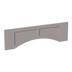 HA-VARP42: Ash Gray Shaker 42"W x 12"H x 3/4"D Arched Valance with Raised Panel