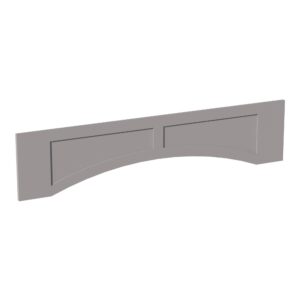 HA-VARP54: Ash Gray Shaker 54"W x 12"H x 3/4"D Arched Valance with Raised Panel