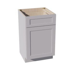 HA-VB2121: Ash Gray Shaker 21"W x 34-1/2"H x 21"D 1 Door & 1 Drawer Single Door Vanity Base Cabinets
